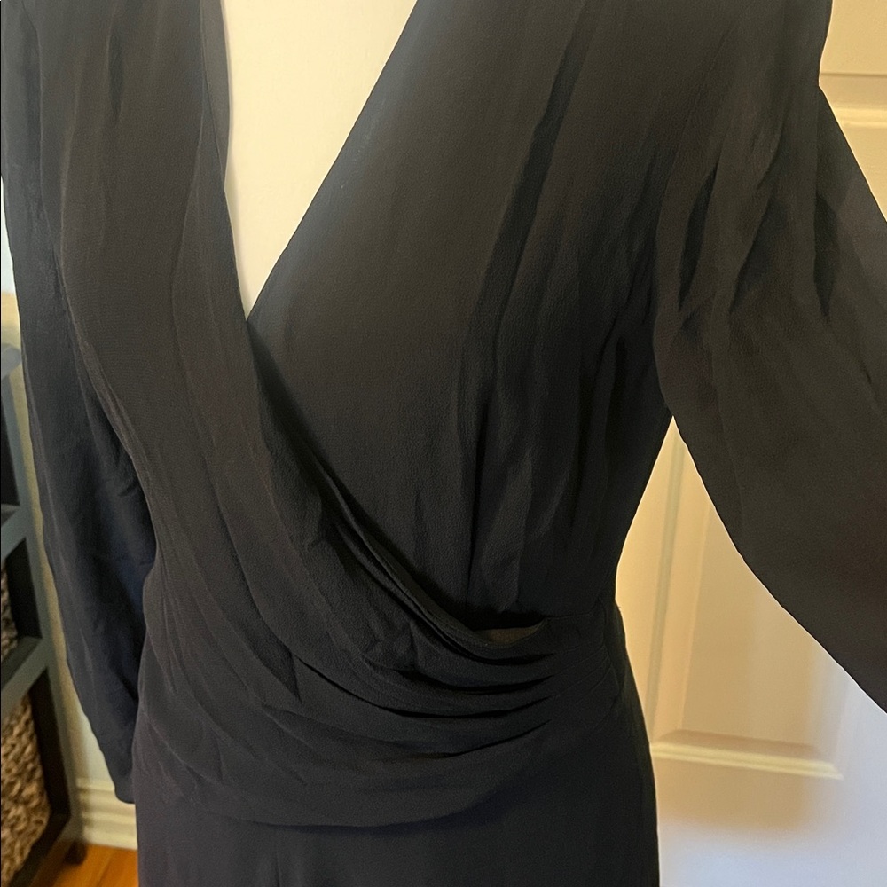 Elegant Black Wrap style Dress - Picture 3 of 11